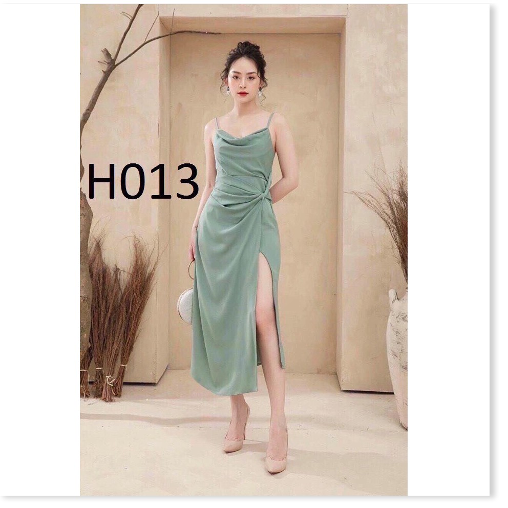 [SIÊU RẺ] Đầm 2 dây cổ đổ xẻ tà | BigBuy360 - bigbuy360.vn