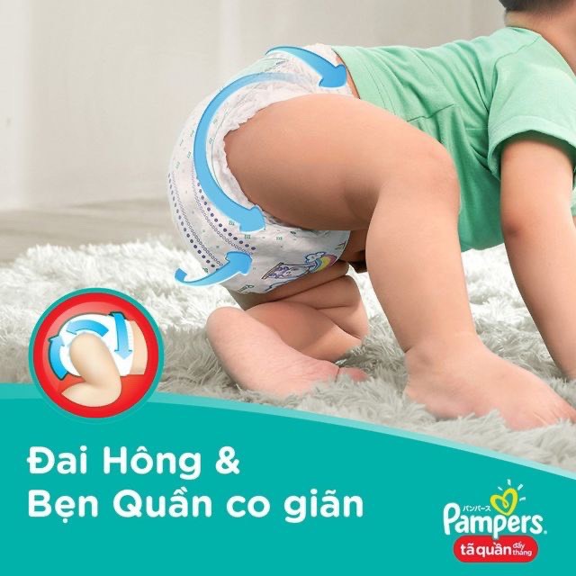 Bỉm Pampers Quần Giữ Đang Mới Gói Cực Đại M74/L68/XL62/XXL56