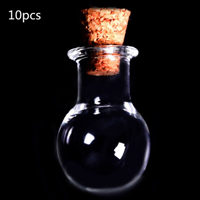 Bộ 10 Lọ Thủy Tinh Mini Có Nút Bần Dùng Trang Trí DIY