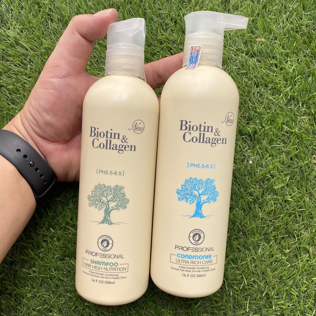 🇮🇹Biotin&amp;Collagen🇮🇹 Dầu xả phục hồi, kích thích mọc tóc YuiluiM Biotin &amp; Collagen Conditioner 500ml