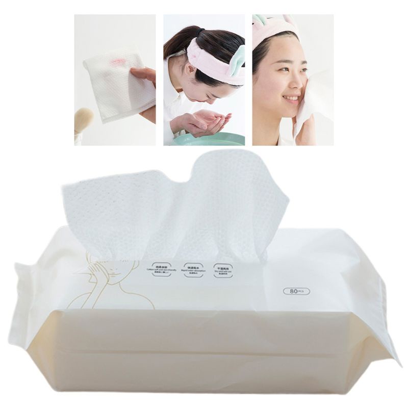 XIXI Set 80 khăn cotton lau mặt dùng một lần tiện dụng khi đi du lịch
 | BigBuy360 - bigbuy360.vn