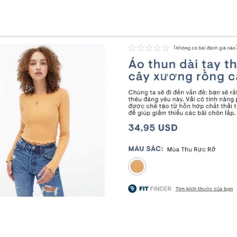 Áo Thun AE Croptop Thêu Hoa Nổi Nữ Xuất Xịn