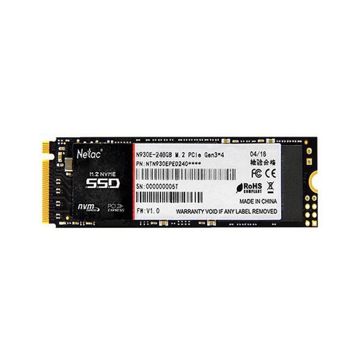 Ổ cứng SSD Netac 256GB 128GB N930E M2 NVMe PCIe | WebRaoVat - webraovat.net.vn