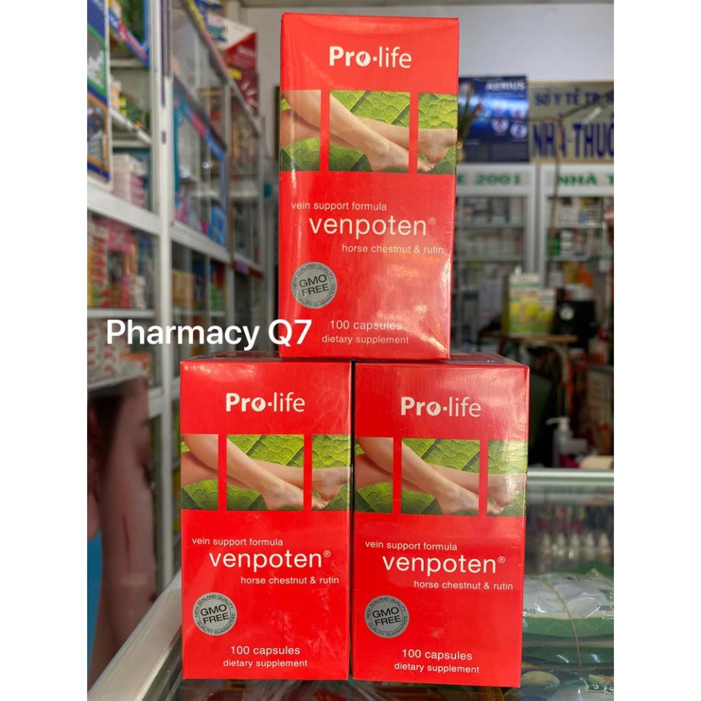 Venpoten Hộp 100 viên - Giãn tĩnh mạch, hạt dẻ ngựa