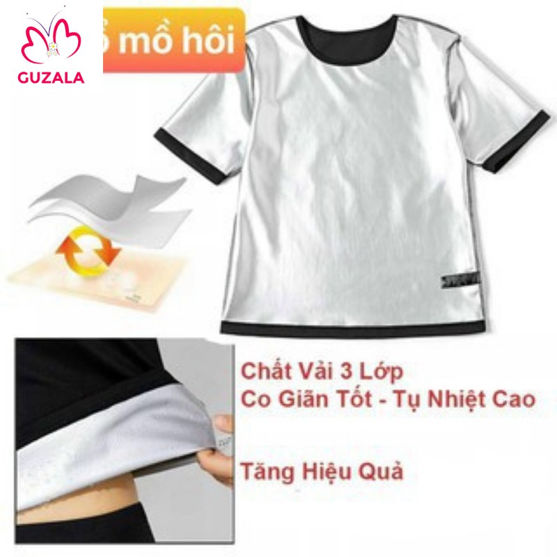 Bộ Quần Áo Đổ Mồ Hôi Tan Mỡ Giảm Cân Giảm Mỡ Bụng Hiệu Quả (Set Áo Phông Ngắn Tay + Quần) MÃ UN171