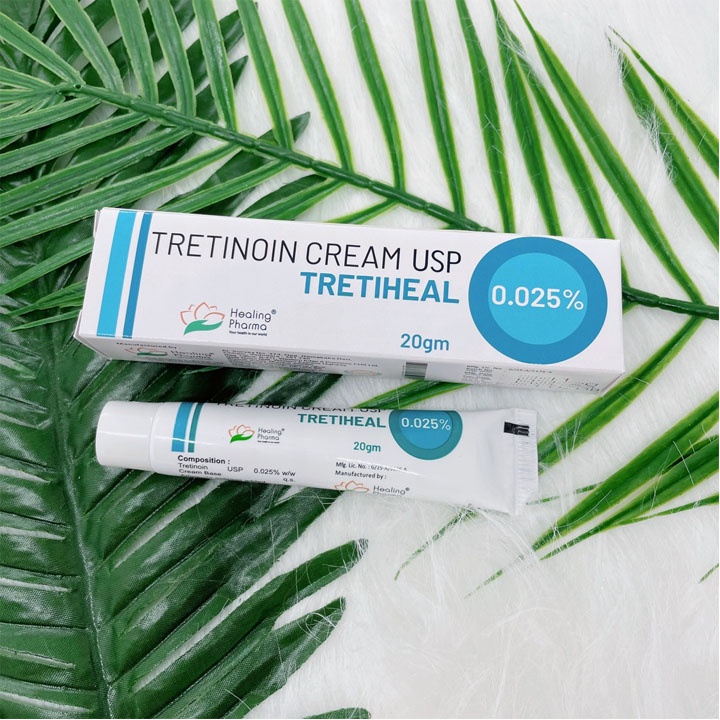 [HÀNG AUTH] Tretinoin tretiheal cream 0.025%, 0.05%, 0.1% kem giảm mụn chống lão hóa