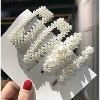 Set 4 kẹp tóc đính hạt xinh xắn