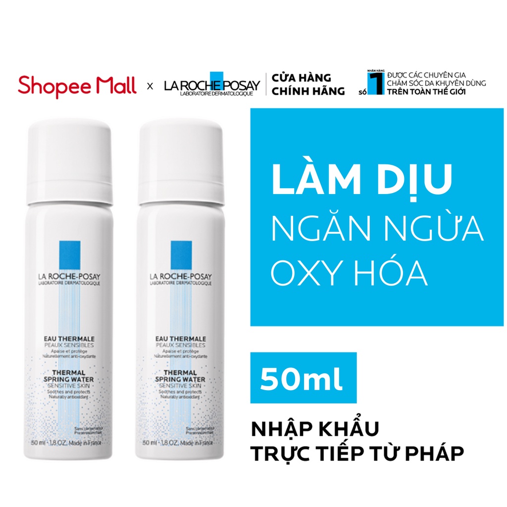 Bộ đôi xịt khoáng làm sạch và làm dịu La Roche-Posay Thermal Spring Water
