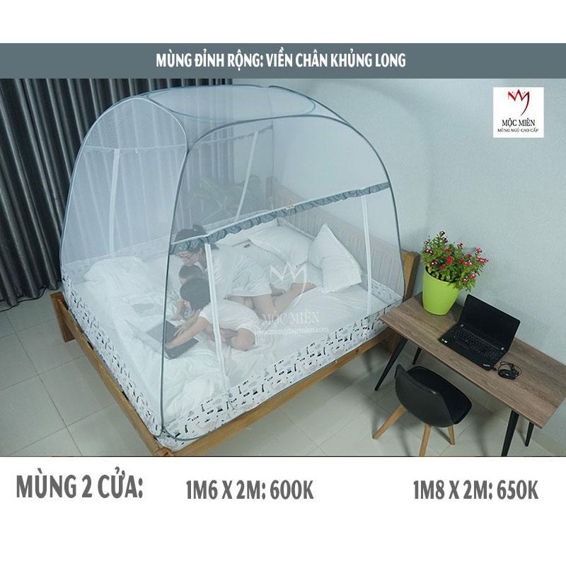 Màn chụp , mùng chụp cao cấp Mộc Miên đỉnh rộng - 2 cửa (Hà Nội)