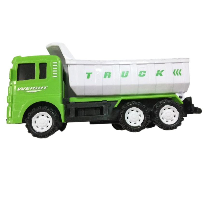 Đồ Chơi Xe Chở Rác Gồm 4 Chiếc Màu Xanh Lá, Di Chuyển Đà Cót, Dành Cho Các Bé Đam Mê Sưu Tập Xe