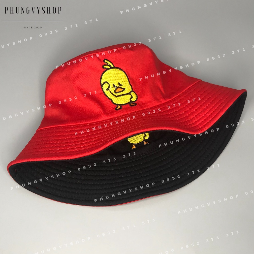 [ Mũ nón hai mặt CHÚ VỊT NGỐ ]- nón bucket tai bèo vành