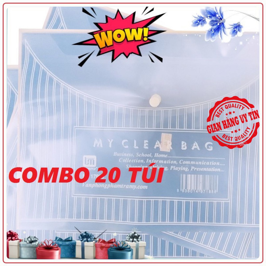 COMBO 20 TÚI CÚC ĐỰNG TÀI LIỆU CLEAR BAG