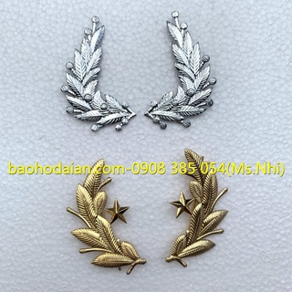 Phụ kiện cành tùng ve áo cài cổ áo bảo vệ- Hình thật, Hàng sẵn