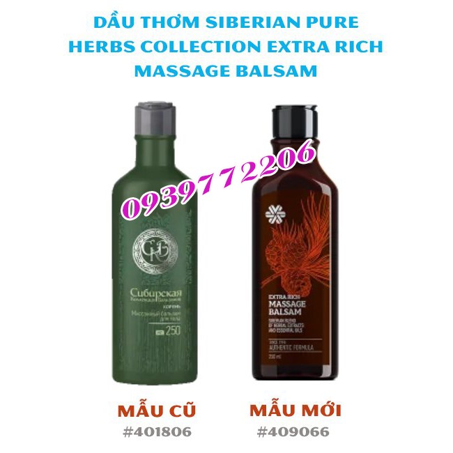 Dầu massage cơ thể đa tác dụng - Siberian Pure Herbs Collection Extra rich massage balsam