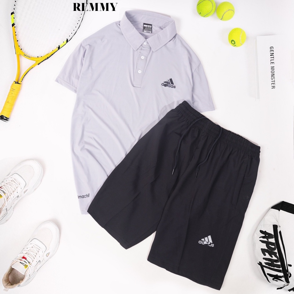 Bộ Thể Thao Nam Đồ Bộ Quần Áo mùa hè cộc tay vải thun lạnh cao cấp - REMMY