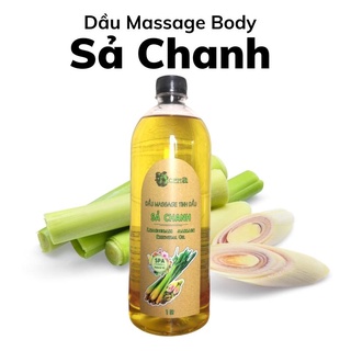 Dầu Massage Body Tinh Dầu Sả Chanh ACENA 1000ml Trơn Tay, Hương Thơm Sả Chanh Thư Giãn, Spa Chuyên Dùng