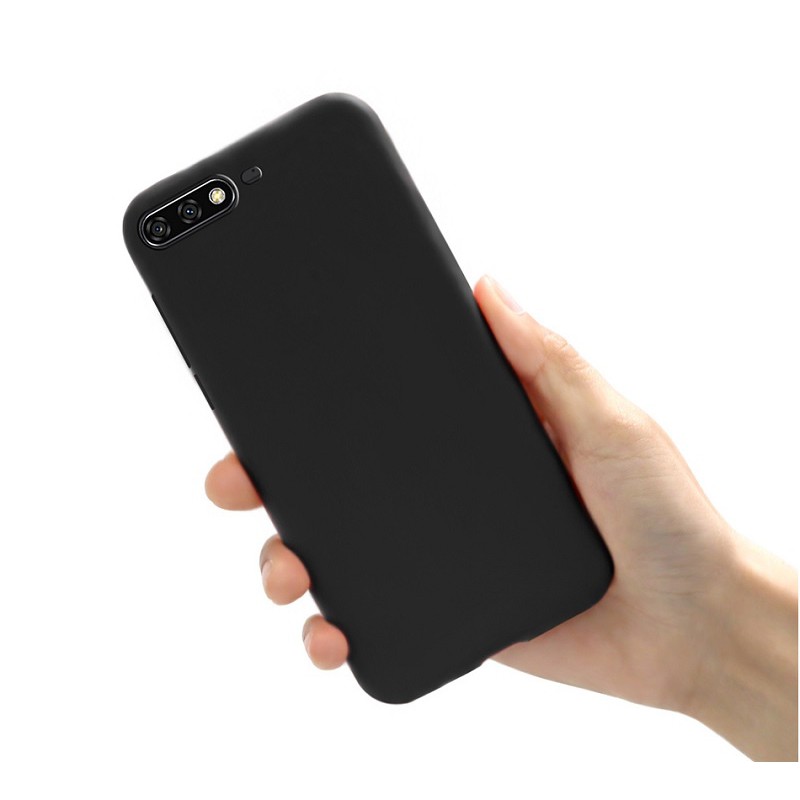Ốp lưng silicon màu đen Huawei Y7 Pro 2018