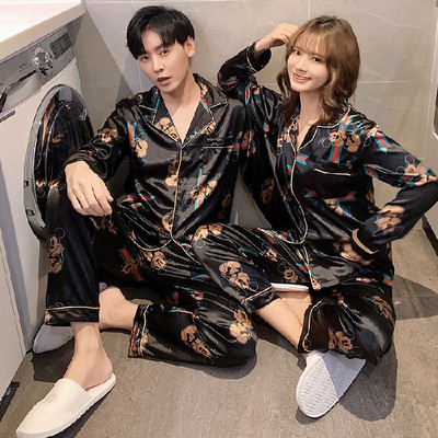 Đồ mặc nhà Pijama nam nữ lụa bóng cao cấp