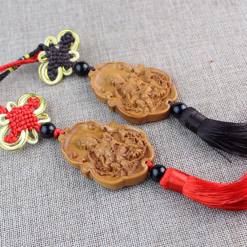 Dây Treo Trang Trí Xe Hơi Hình Tượng Phật Bằng Gỗ Đào