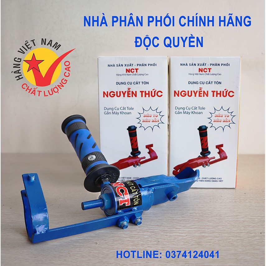 [HÀNG CHÍNH HÃNG] Lưỡi cắt tôn gắn máy khoan - Dụng cụ cắt Tole Nguyễn Thức - Cắt tôn, sắt, inox dày 1.5mm - Kéo cắt tôn