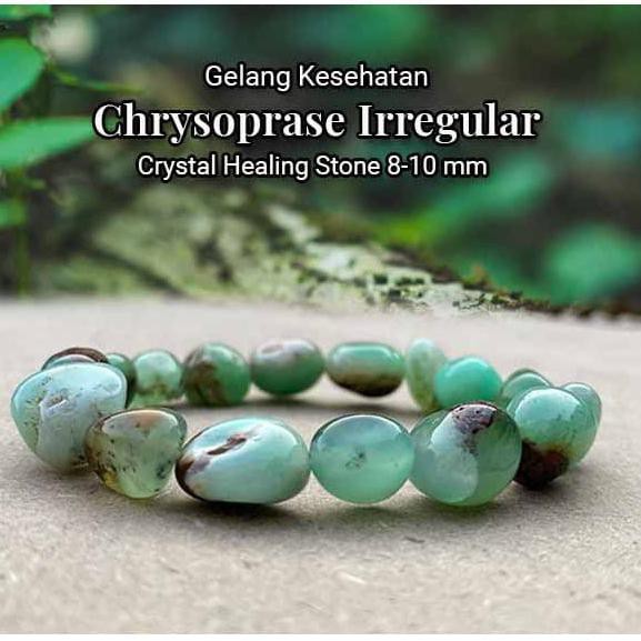 Vòng Tay Đính Đá Chrysoprase Trị Liệu Tốt Cho Sức Khỏe (Gbp285)