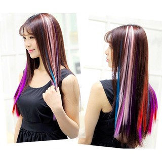 Tóc Giả kẹp Highlight nhiều màu cho chị em