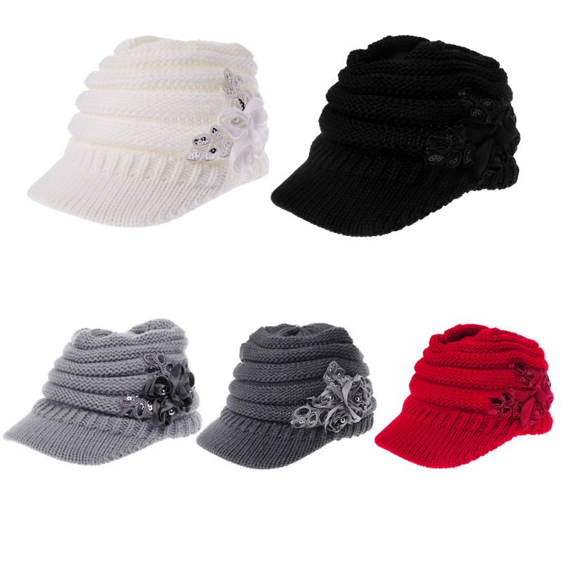 Mũ Beanie Dệt Kim Thời Trang Mùa Đông Cho Nữ