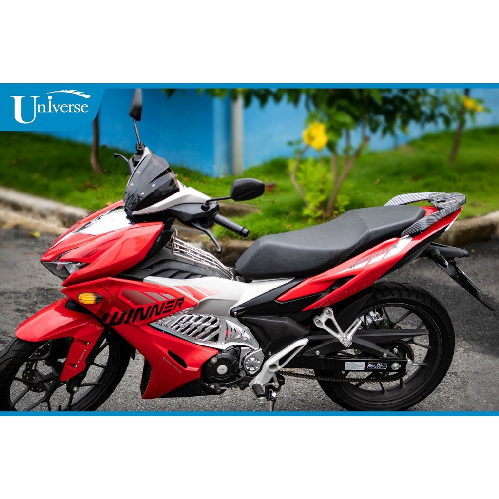 Cảng sau xe winner X kiểu rocket màu cacbon ( chất liệu nhôm đúc )