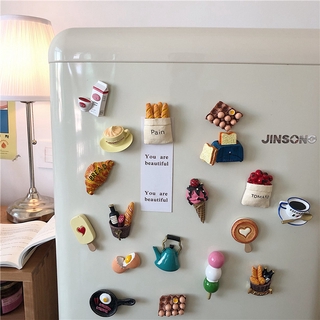 Sticker Dán Tủ Lạnh Hình Thức Ăn 3D Dễ Thương