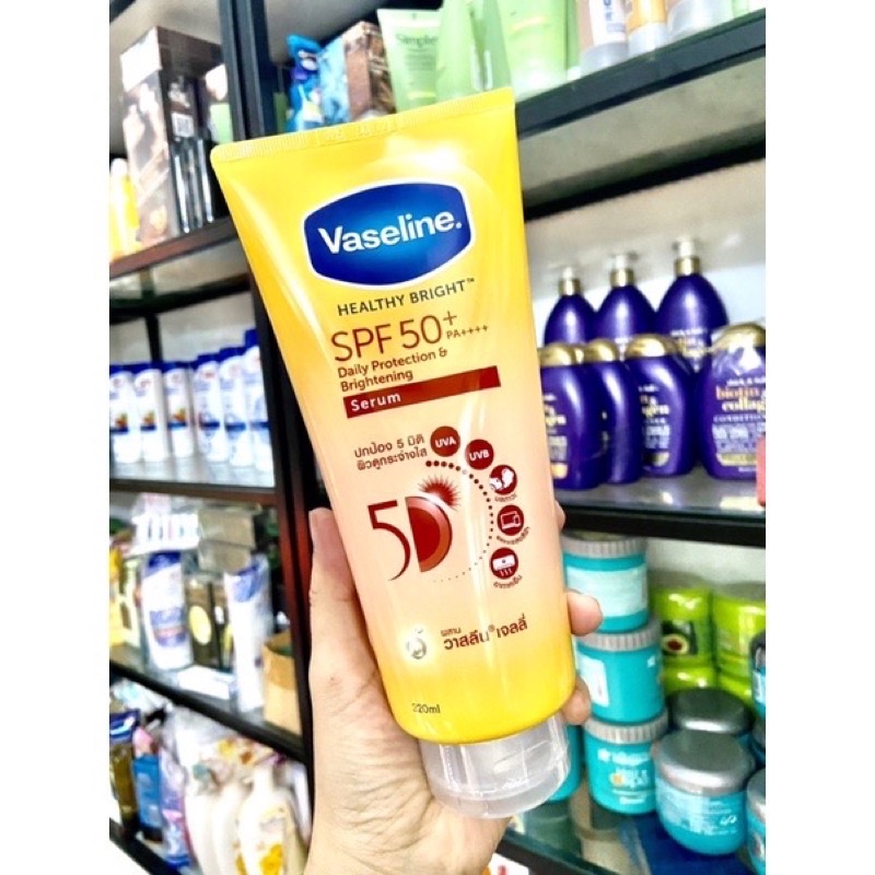 VASELINE 50X VÀNG MỚI - CHỐNG NẮNG SPF 50 - TUÝP 320ML THAILAN