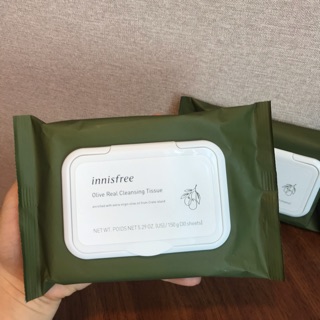 Khăn giấy tẩy trang Innisfree Olive Real Cleansing Tissue