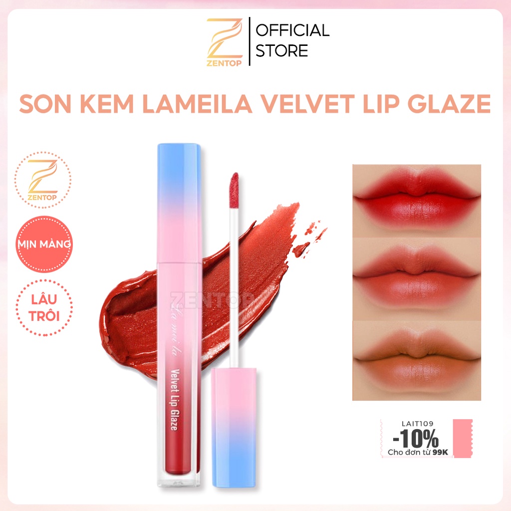 Son kem Lameila Velvet Lip Glaze son môi lì mịn lâu trôi nội địa Trung Zentop