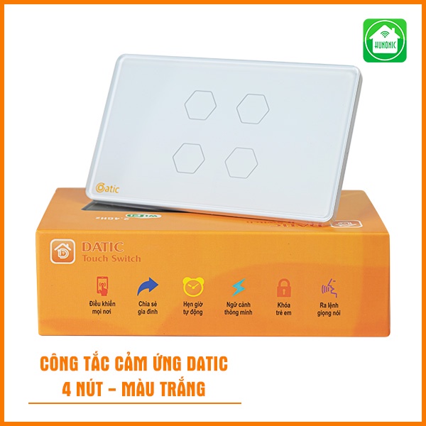 CÔNG TẮC CẢM ỨNG CHẠM THÔNG MINH DATIC│Công tắc thiết bị điện Wifi nhà thông minh hàng Việt Nam giá rẻ