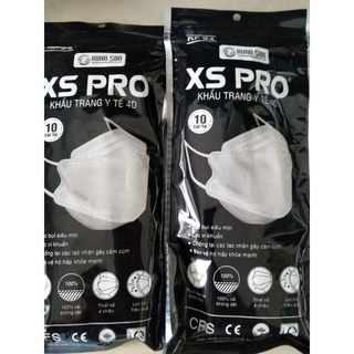 Khẩu trang y tế 4D XS pro ( 10 cái)