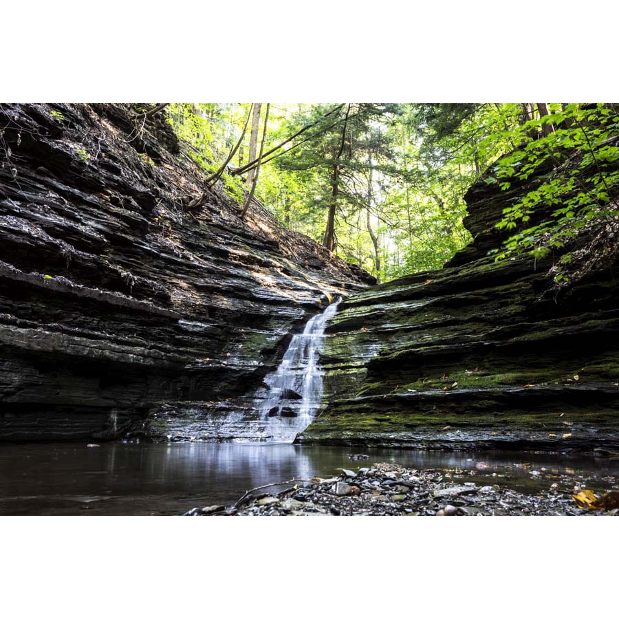 Tranh dán tường phong cảnh thác nước chảy êm đềm 3D