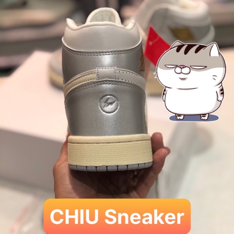 [ CHIU Sneaker ] Giày Sneaker bóng rổ Jordan cổ cao bạc travits phiên bản cao cấp da thật