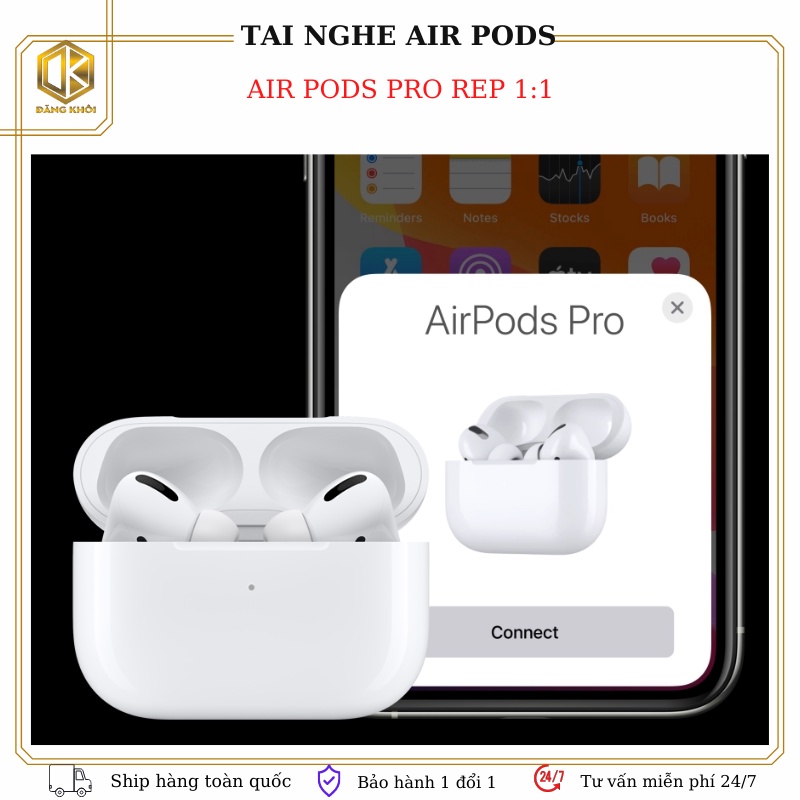 Tai nghe bluetooth không dây TWS Pro chống ồn xuyên âm cao cấp định vị đổi tên sạc không dây