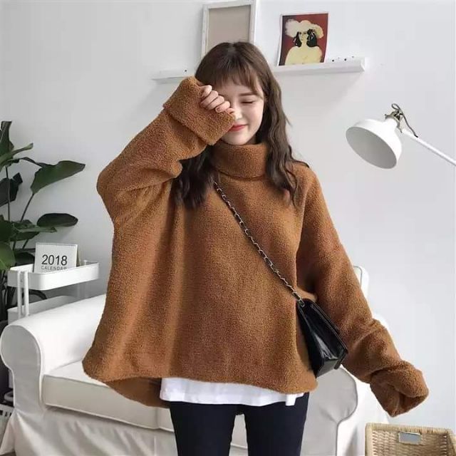 Áo len form rộng nữ