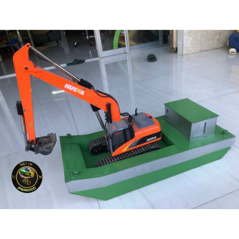 Máy xúc huina phà kiểu long an chở máy xúc huina 592-593-550-wl16800