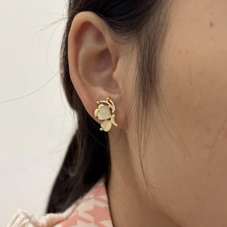 Bông tai đính đá con bướm tinh xảo hoa tai chất liệu bạc S925 không gây dị ứng da, June Accessories
