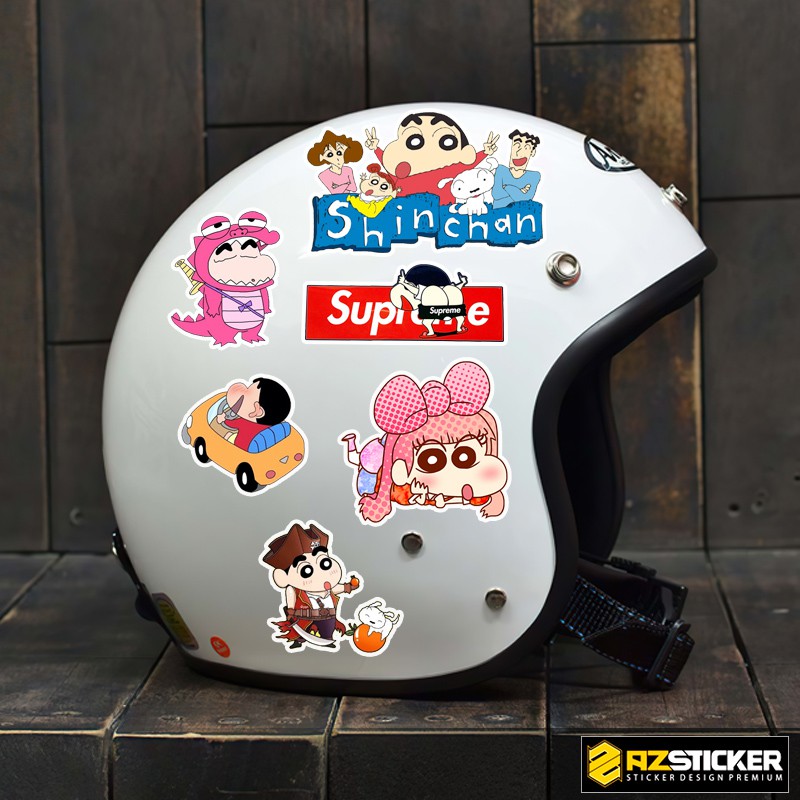 Set Sticker Dán Nón Bảo Hiểm , Sticker Dán Laptop . Sticker Dán Điện Thoại | Sticker Chủ Đề Cậu Bé Bút Chì Shin Chan