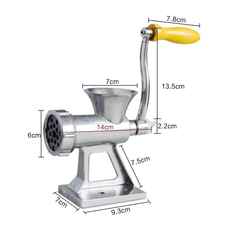 Máy say thịt bằng tay nhồi xúc xích lạp sườn - Máy xay thịt đa năng bằng gang nhồi xúc xích siêu bền siêu tiện lợi . .