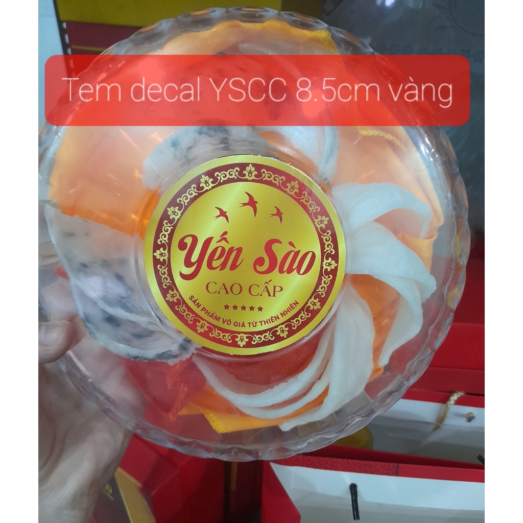 Combo 10 Tem Giấy Tròn Yến Sào Cao Cấp