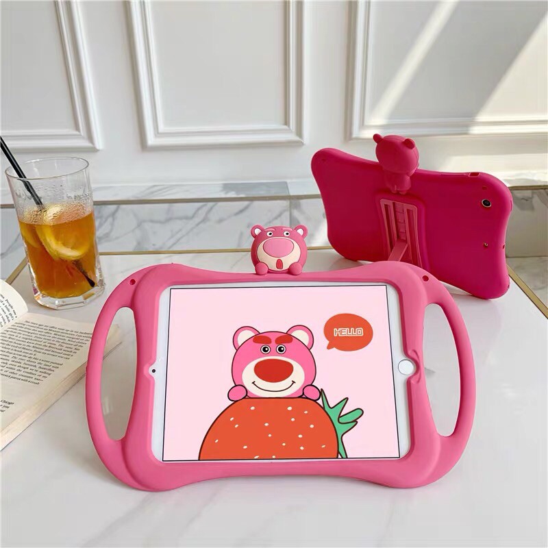 Ốp Silicon Ipad Mini 1/2/3/4/5 & Ipad Air 5/6/7/8/9 Hình Bear Chống Va Đập