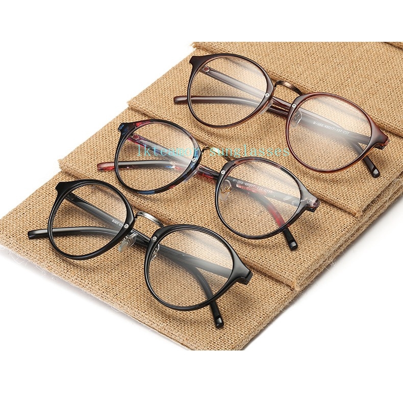 Mắt kính gọng tròn trong suốt phong cách vintage cho nữ