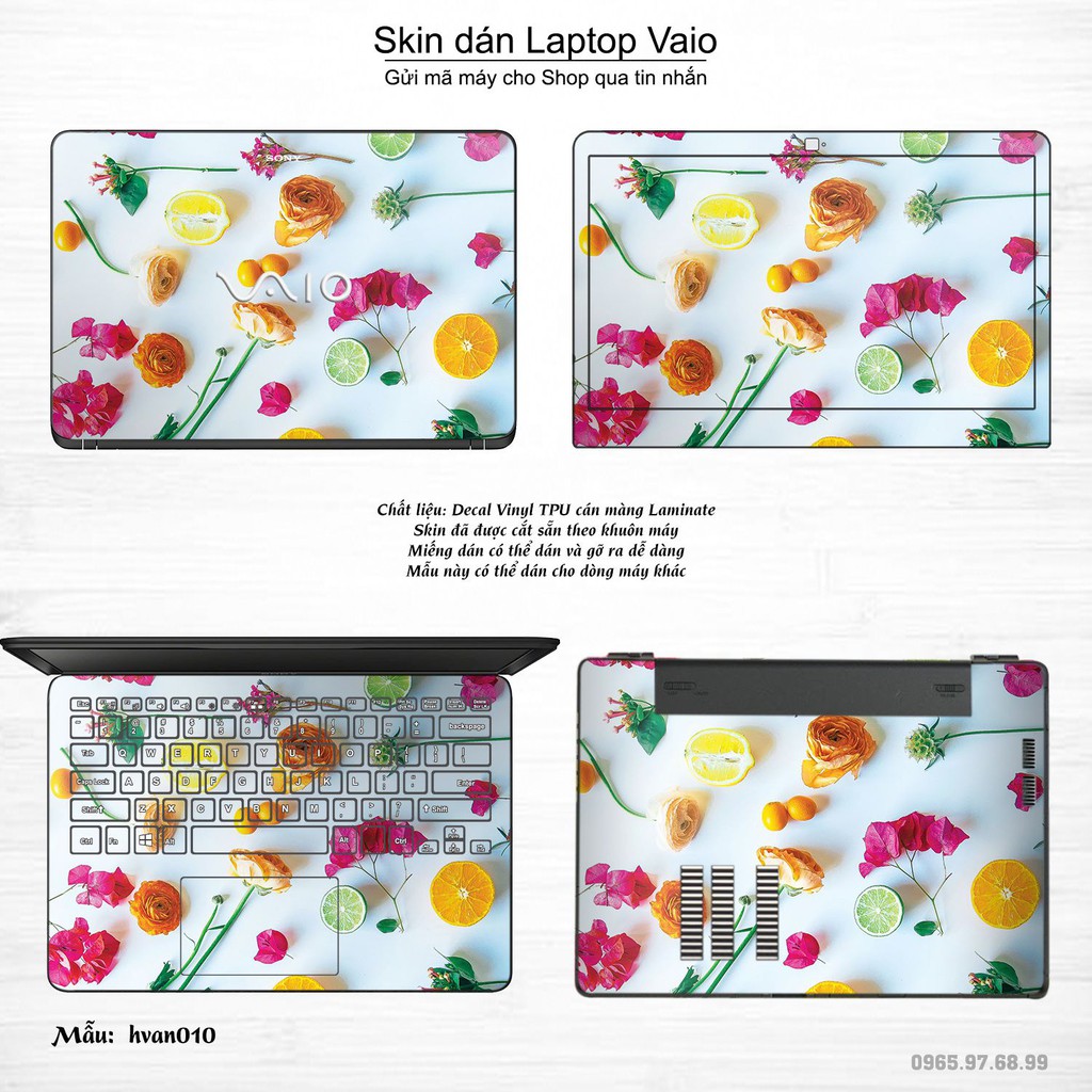 Skin dán Laptop Sony Vaio in hình Hoa văn _nhiều mẫu 2 (inbox mã máy cho Shop)