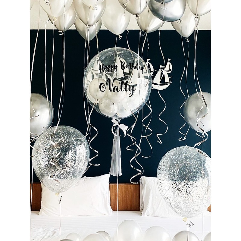 Bong bóng trong suốt 18-36inch chất lượng cao/ Dây đèn nhiều màu sắc dành cho trang trí tiệc tùng