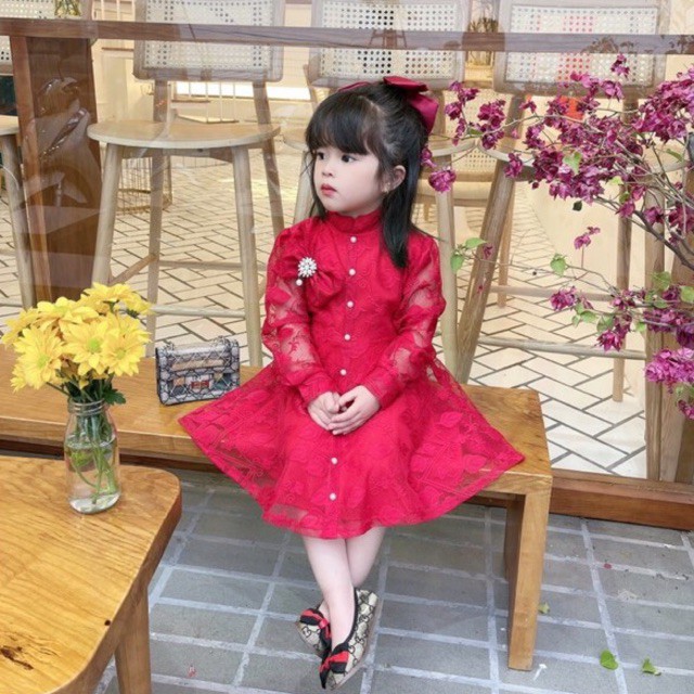 VÁY REN 2 LỚP CAO CẤP CHO BÉ DIỆN TẾT
