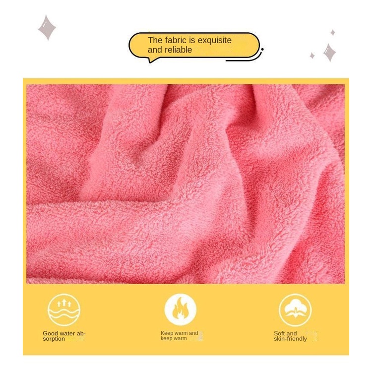 Khăn Tắm Quấn Ngực Vải Lông Cừu San Hô Mềm Mại Thấm Hút Nước Dành Cho Người Lớn