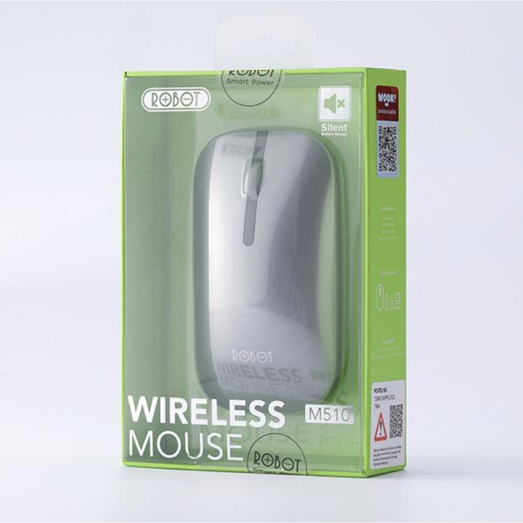 Chuột Quang Không Dây Tĩnh Âm Khoảng Cách Tín Hiệu 10m Độ Phân Giải 1600DPI Bảo Hành Chính Hãng